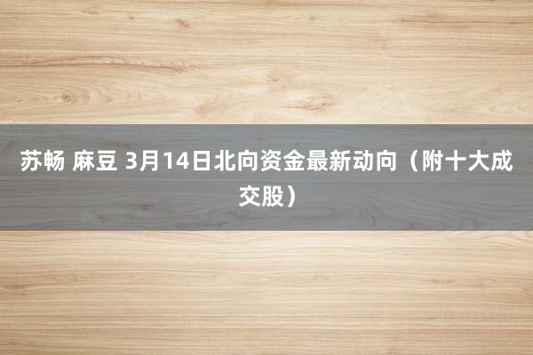 苏畅 麻豆 3月14日北向资金最新动向（附十大成交股）
